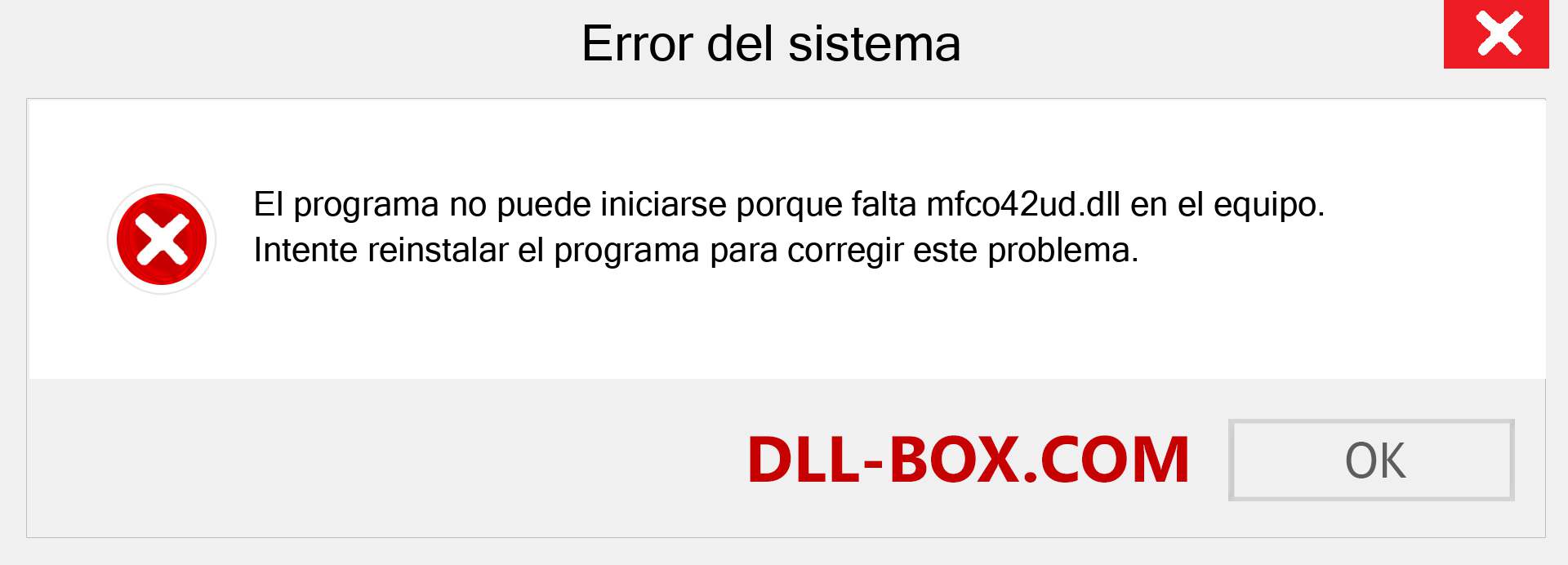 ¿Falta el archivo mfco42ud.dll ?. Descargar para Windows 7, 8, 10 - Corregir mfco42ud dll Missing Error en Windows, fotos, imágenes