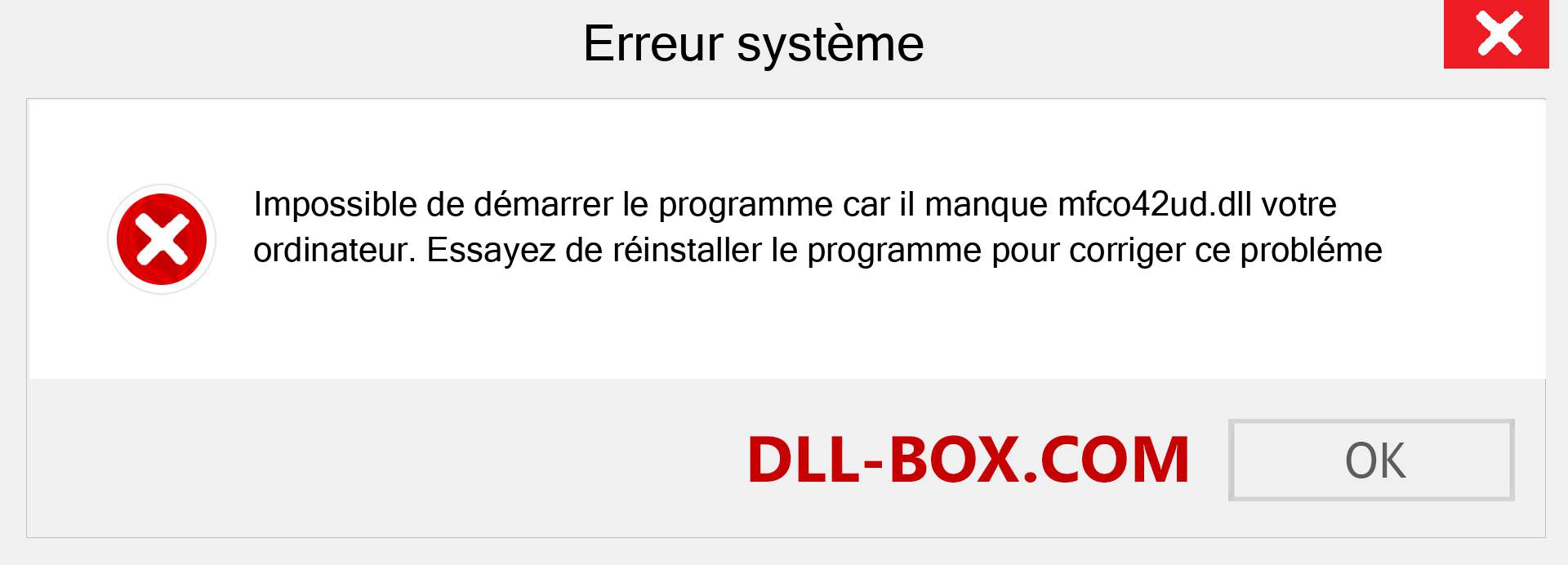 Le fichier mfco42ud.dll est manquant ?. Télécharger pour Windows 7, 8, 10 - Correction de l'erreur manquante mfco42ud dll sur Windows, photos, images